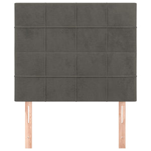 Kopfteil Dunkelgrau 80 x 5 x 118/128 cm Samt