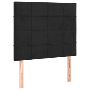 Kopfteil Schwarz 80x5x118/128 cm Samt