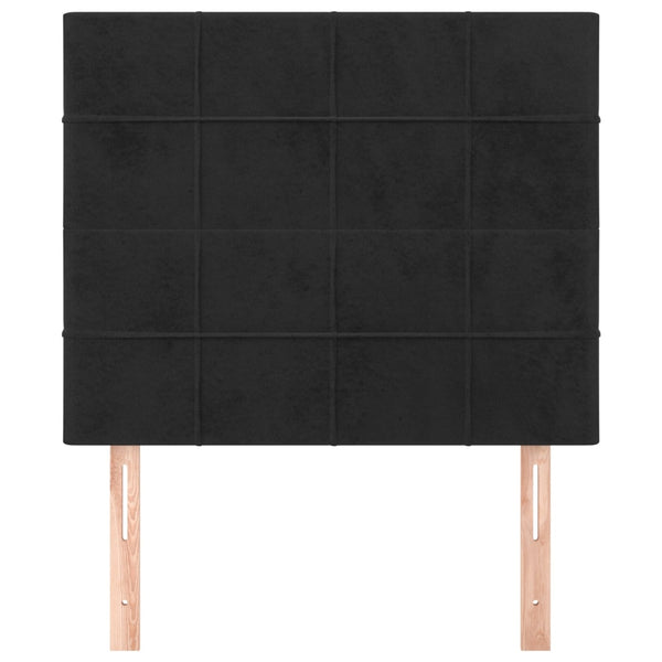 Kopfteil Schwarz 80x5x118/128 cm Samt