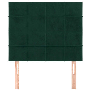Kopfteil Dunkelgrün 80x5x118/128 cm Samt