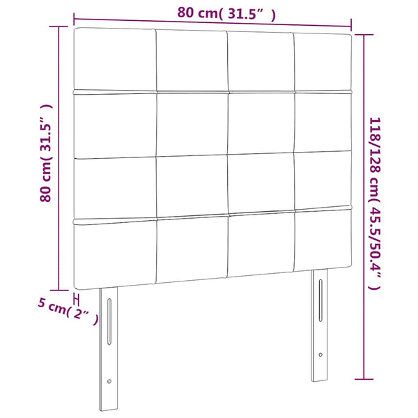 Kopfteil Dunkelgrün 80x5x118/128 cm Samt