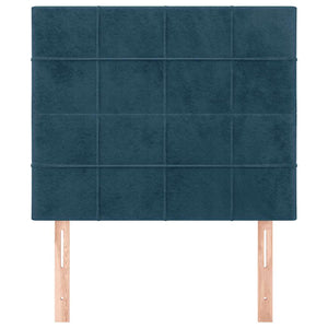 Kopfteil Dunkelblau 80x5x118/128 cm Samt