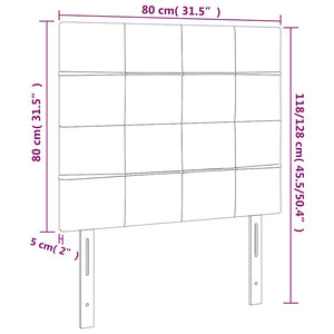 Kopfteil Dunkelblau 80x5x118/128 cm Samt