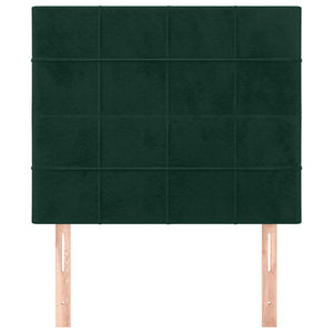 Kopfteil Dunkelgrün 90x5x118/128 cm Samt