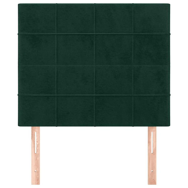 Kopfteil Dunkelgrün 90x5x118/128 cm Samt
