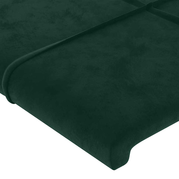 Kopfteil Dunkelgrün 90x5x118/128 cm Samt