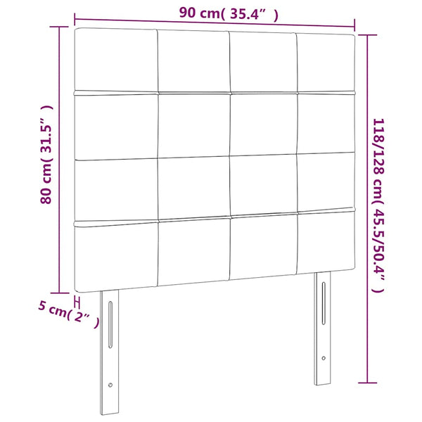 Kopfteil Dunkelgrün 90x5x118/128 cm Samt