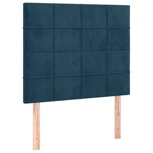 Kopfteil Dunkelblau 90x5x118/128 cm Samt