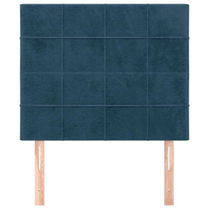 Kopfteil Dunkelblau 90x5x118/128 cm Samt