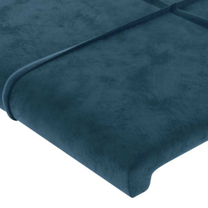 Kopfteil Dunkelblau 90x5x118/128 cm Samt