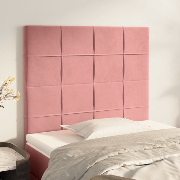 Kopfteil Rosa 90x5x118/128 cm Samt