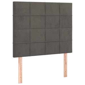 Kopfteil Dunkelgrau 100 x 5 x 118/128 cm Samt
