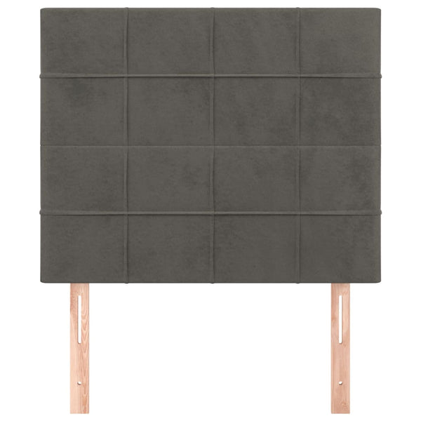 Kopfteil Dunkelgrau 100 x 5 x 118/128 cm Samt