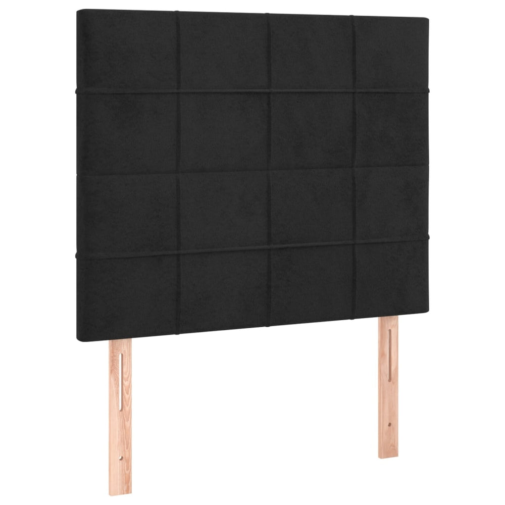 Kopfteil Schwarz 100x5x118/128 cm Samt