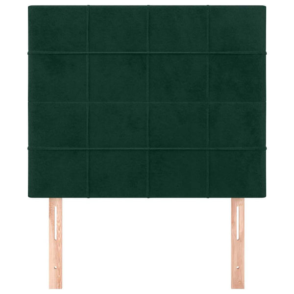 Kopfteil Dunkelgrün 100x5x118/128 cm Samt
