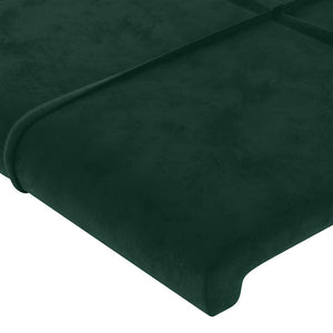 Kopfteil Dunkelgrün 100x5x118/128 cm Samt