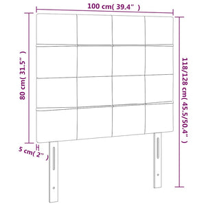 Kopfteil Dunkelblau 100x5x118/128 cm Samt