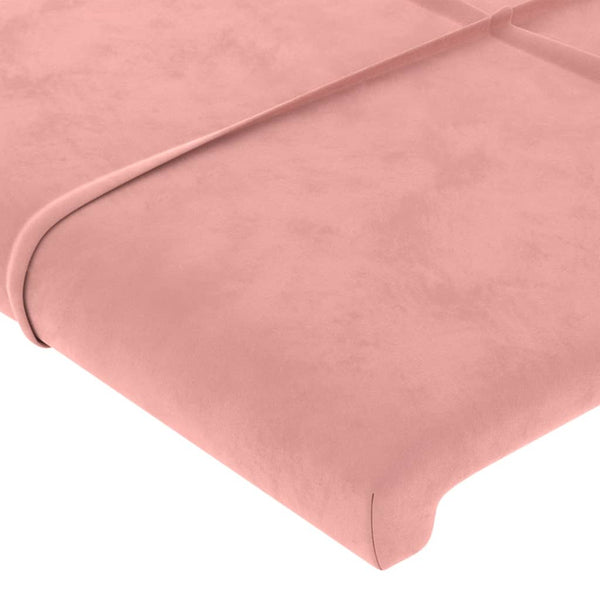Kopfteil Rosa 100 x 5 x 118/128 cm Samt