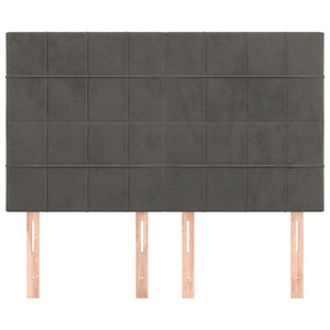 Kopfteil Dunkelgrau 144 x 5 x 118/128 cm Samt