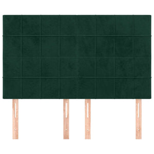 Kopfteil Dunkelgrün 144x5x118/128 cm Samt