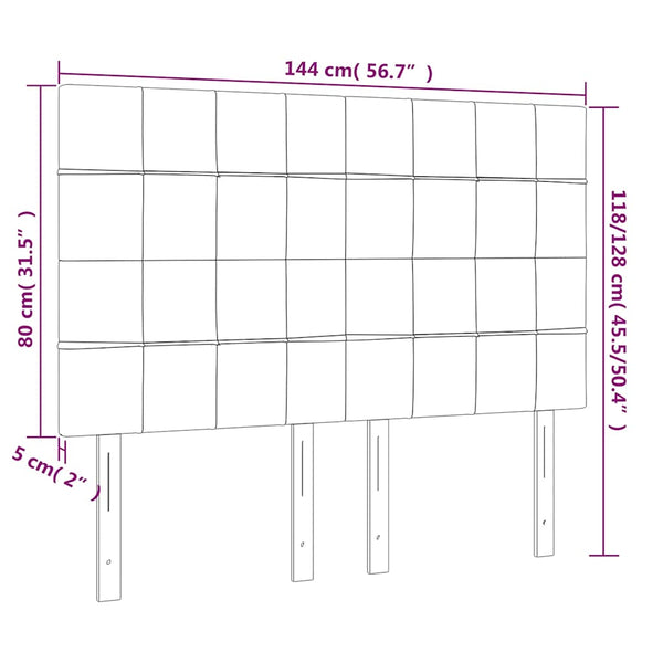 Kopfteil Dunkelgrün 144x5x118/128 cm Samt