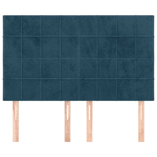 Kopfteil Dunkelblau 144x5x118/128 cm Samt