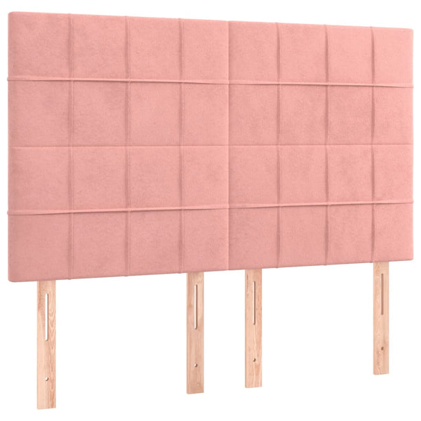 Kopfteil Rosa 144x5x118/128 cm Samt