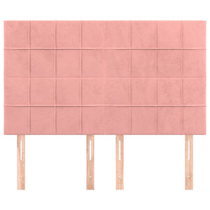 Kopfteil Rosa 144x5x118/128 cm Samt