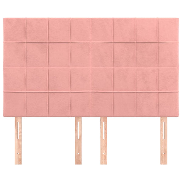 Kopfteil Rosa 144x5x118/128 cm Samt