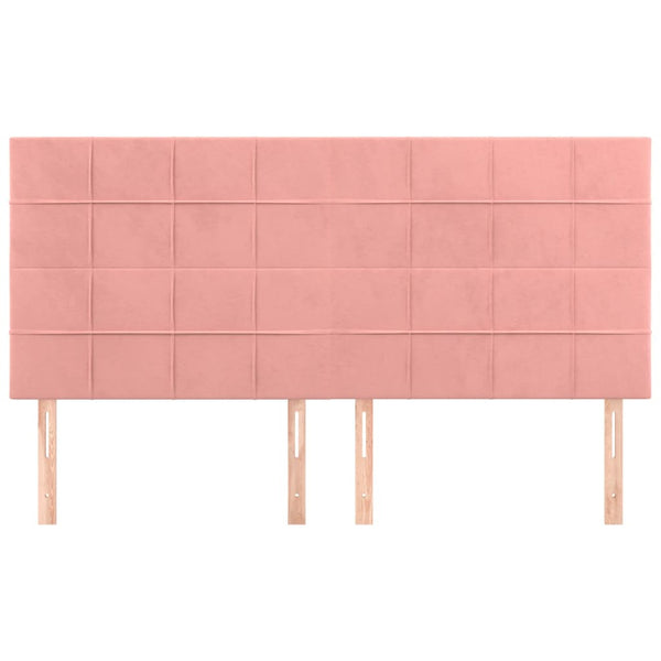 Kopfteil Rosa 160 x 5 x 118/128 cm Samt