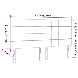 Kopfteil Dunkelblau 180x5x118/128 cm Samt