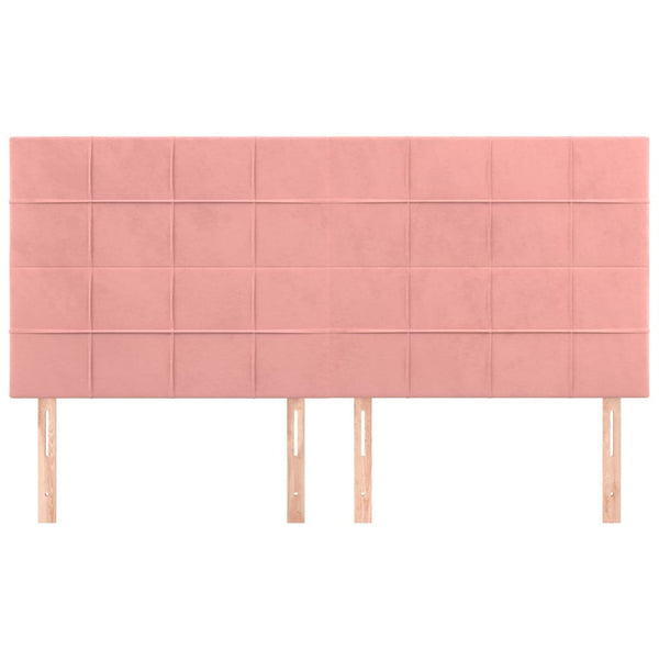 Kopfteil Rosa 180 x 5 x 118/128 cm Samt