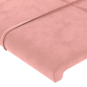 Kopfteil Rosa 180 x 5 x 118/128 cm Samt