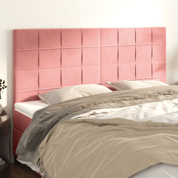 Kopfteil Rosa 180 x 5 x 118/128 cm Samt
