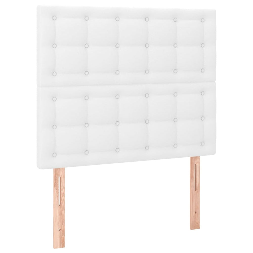 vidaXL Tête de lit blanc 80x5x118/128 cm similicuir