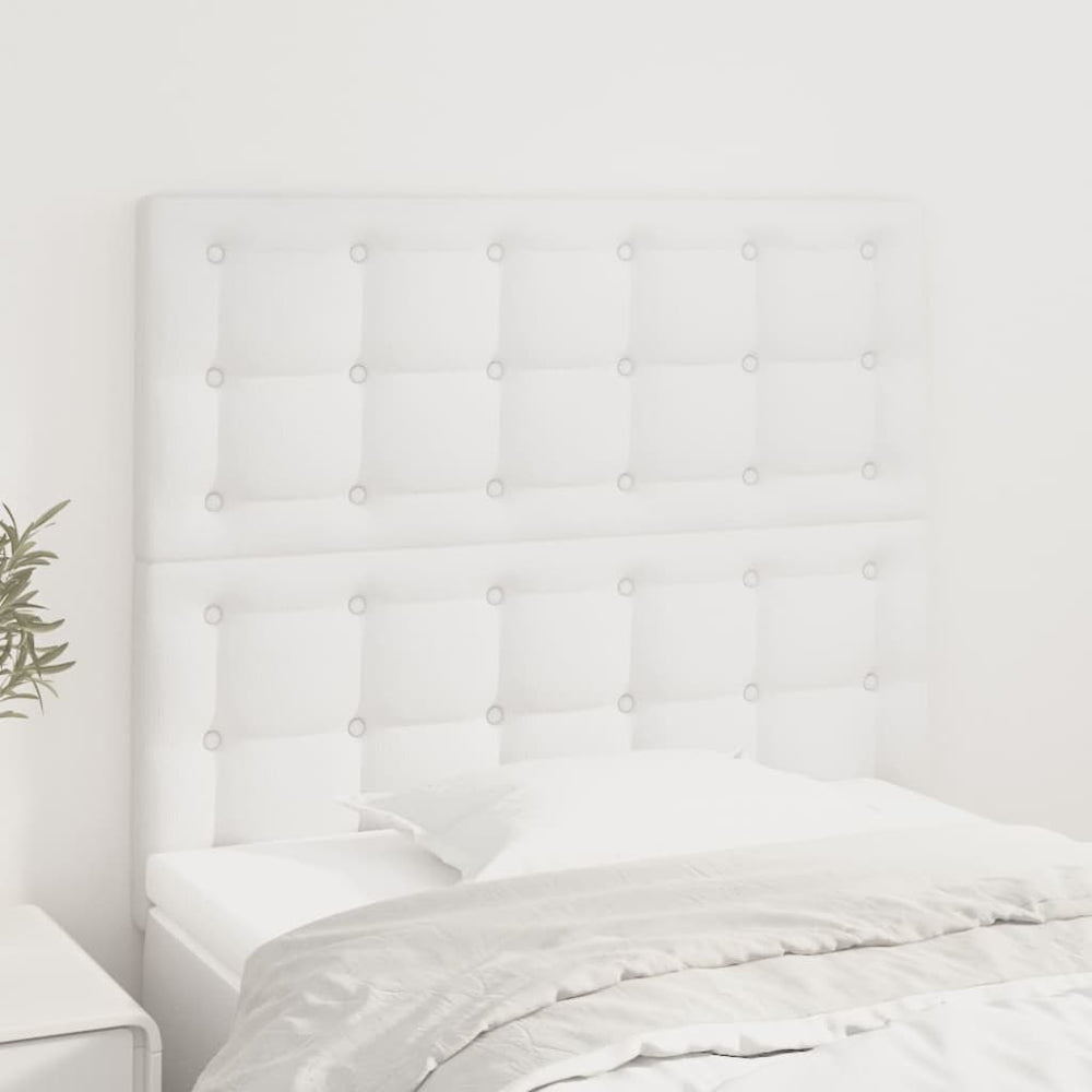 vidaXL Tête de lit blanc 80x5x118/128 cm similicuir