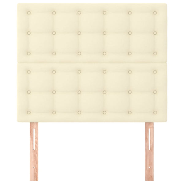 Kopfteil Creme 80x5x118/128 cm Kunstleder