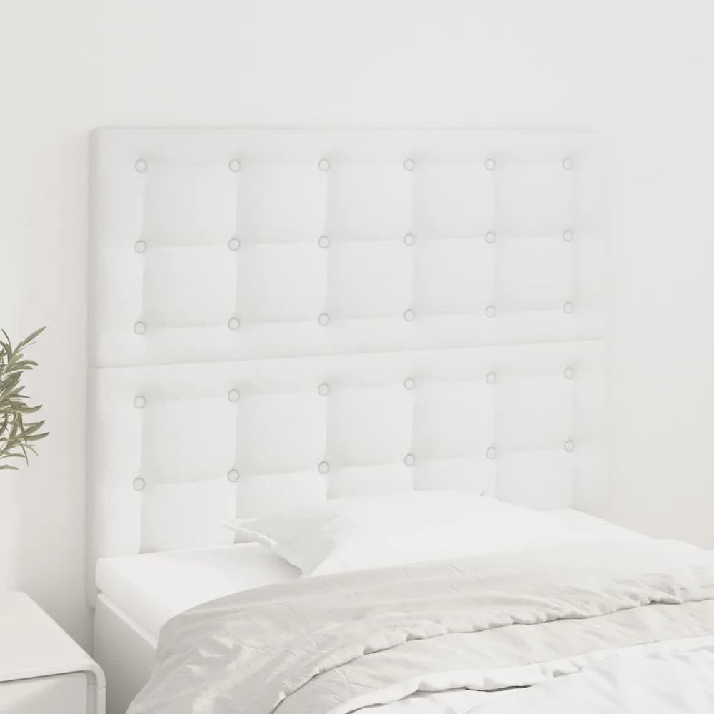 vidaXL Tête de lit Blanc 90x5x118/128 cm Similicuir