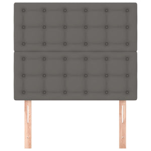 Kopfteil Grau 90x5x118/128 cm Kunstleder