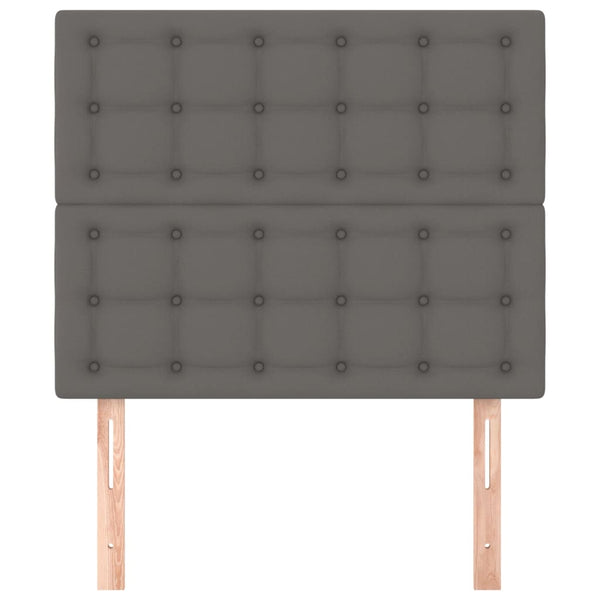 Kopfteil Grau 90x5x118/128 cm Kunstleder