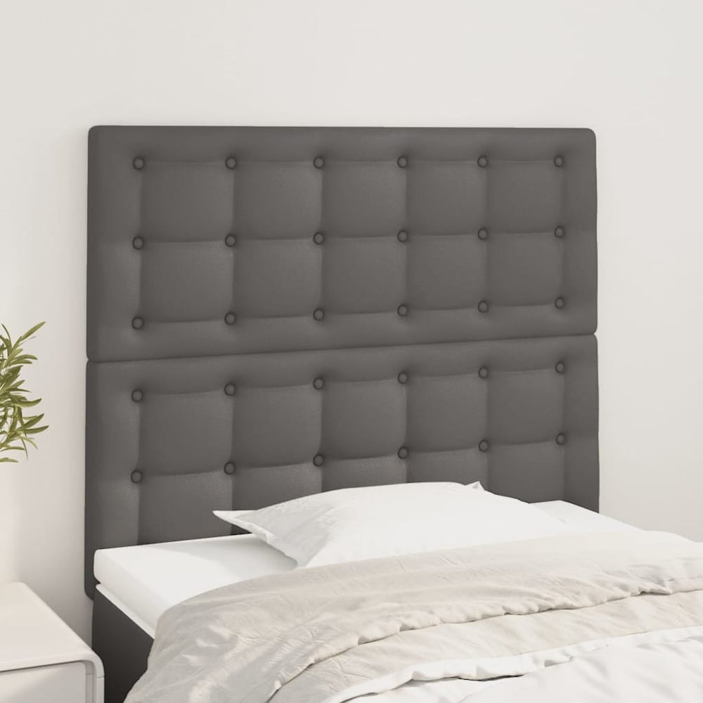 vidaXL Tête de lit Gris 90x5x118/128 cm Similicuir