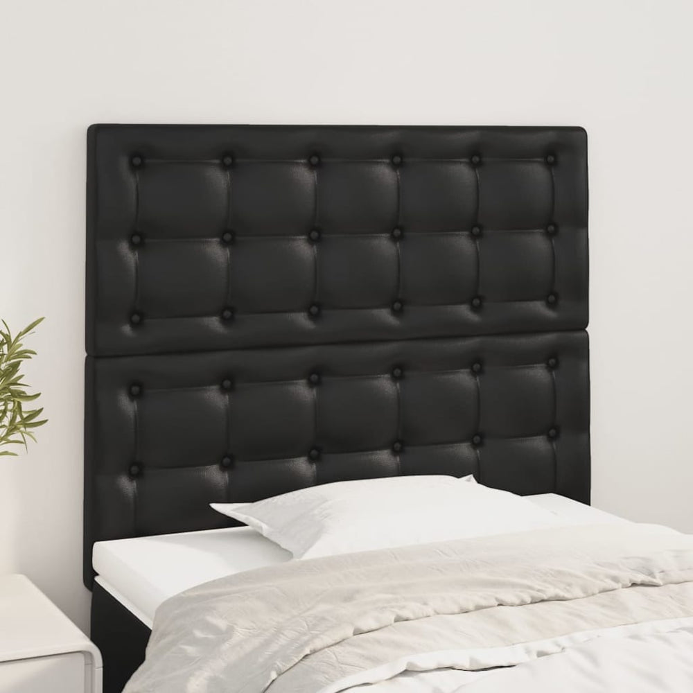vidaXL Tête de lit Noir 100x5x118/128 cm Similicuir