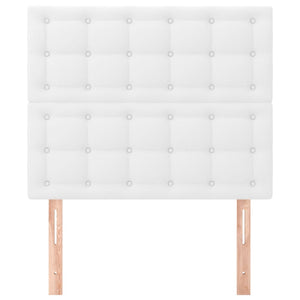 Kopfteil Weiß 100x5x118/128 cm Kunstleder
