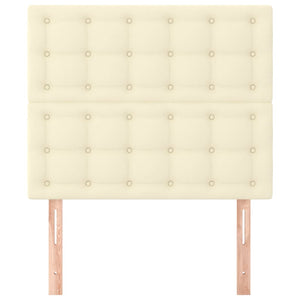 Kopfteil Creme 100x5x118/128 cm Kunstleder