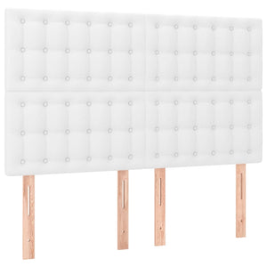Kopfteil Weiß 144x5x118/128 cm Kunstleder