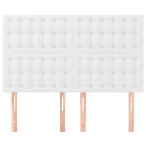 Kopfteil Weiß 144x5x118/128 cm Kunstleder