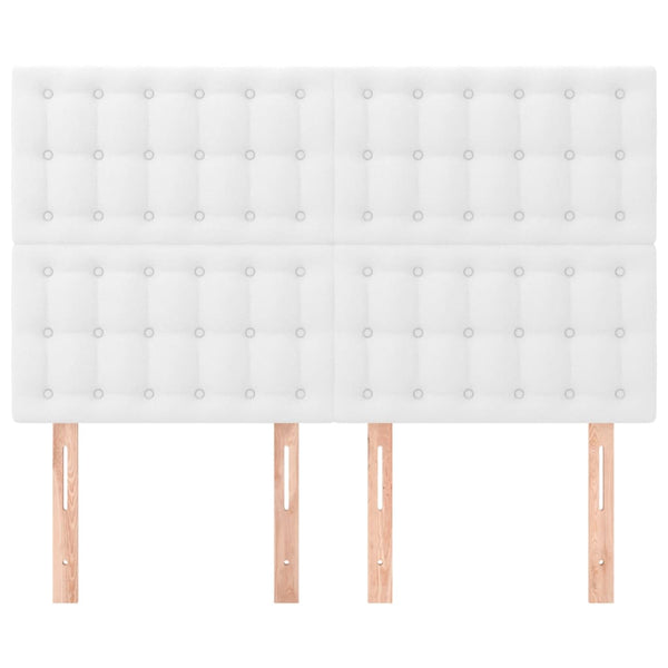 Kopfteil Weiß 144x5x118/128 cm Kunstleder