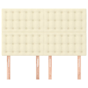 Kopfteil Creme 144x5x118/128 cm Kunstleder