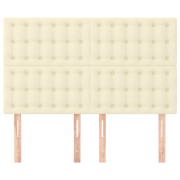Kopfteil Creme 144x5x118/128 cm Kunstleder