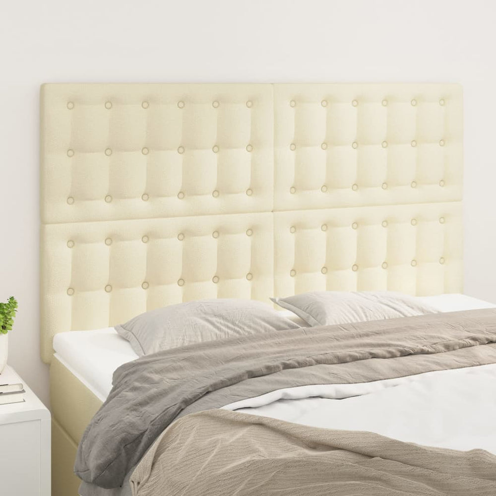 vidaXL Tête de lit crème 144x5x118/128 cm similicuir